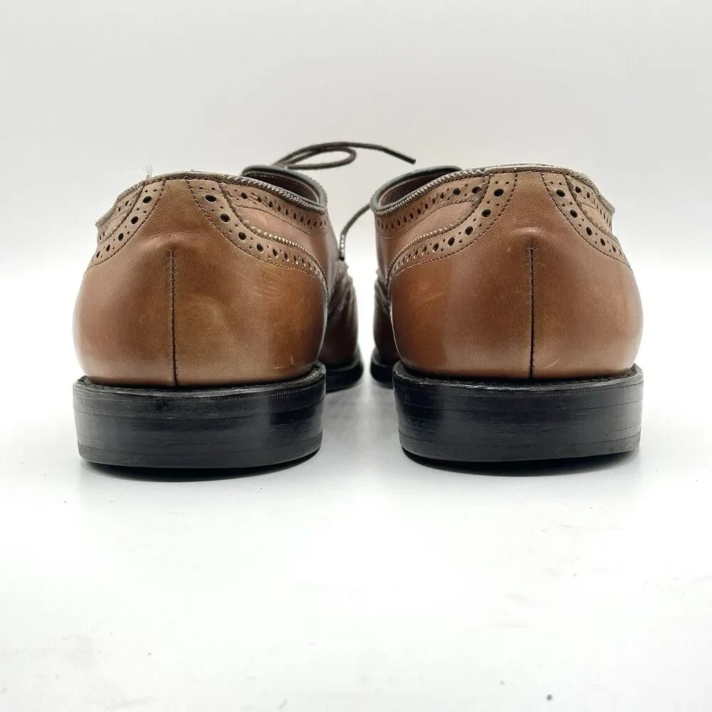 Allen Edmonds Concord Mens Size 11 D Brown Wingtip Leather Brogue Dress Shoes